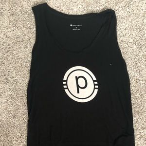 Pure barre black tank with white logo
